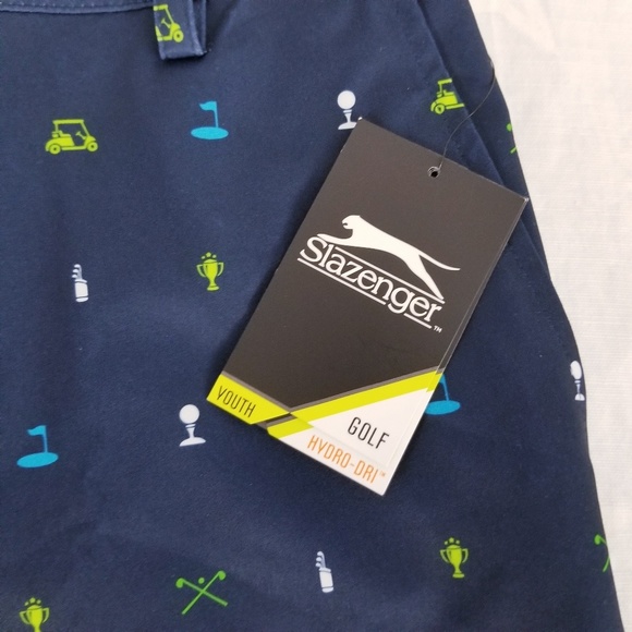 Slazenger Bottoms Slazenger Boys Blue Hydrodri Golf Shorts Youth L